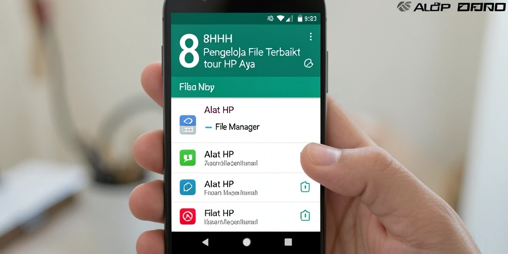 Tampilan antarmuka aplikasi File Manager 8HHH yang sederhana dan efisien.