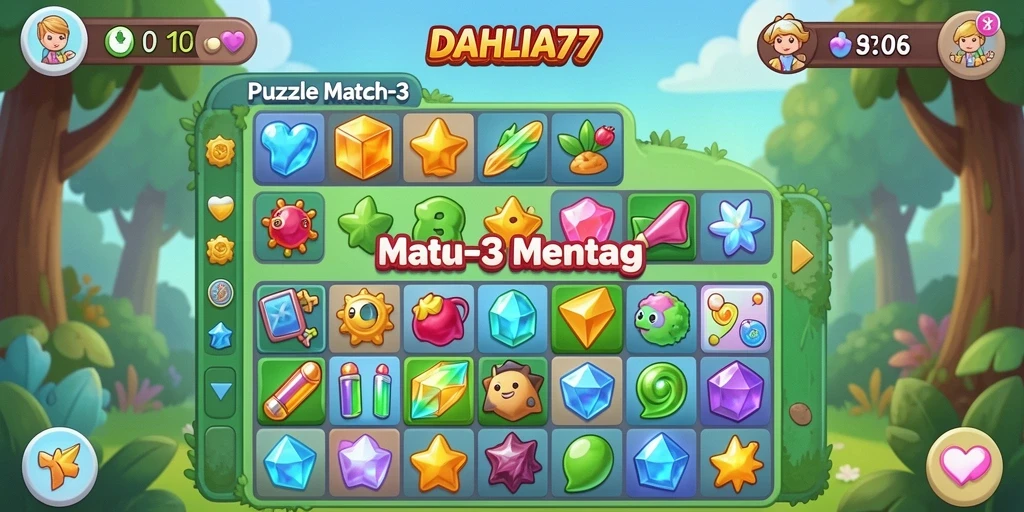 Tampilan antarmuka DAHLIA77 yang menarik dan warna-warni.
