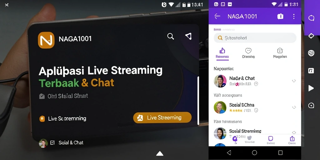 Tampilan antarmuka NAGA1001 ketika sedang melakukan live streaming.