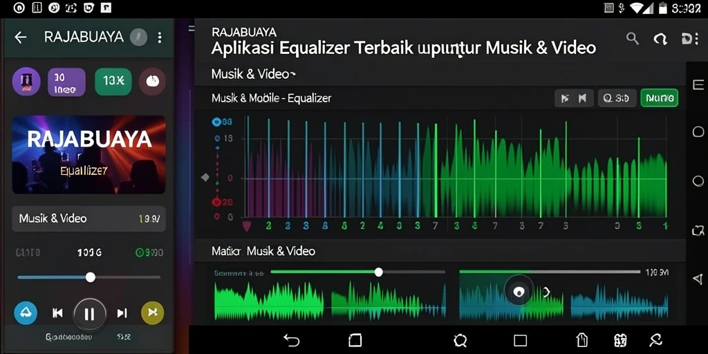 Tampilan antarmuka RAJABUAYA dengan berbagai fungsi Equalizer.