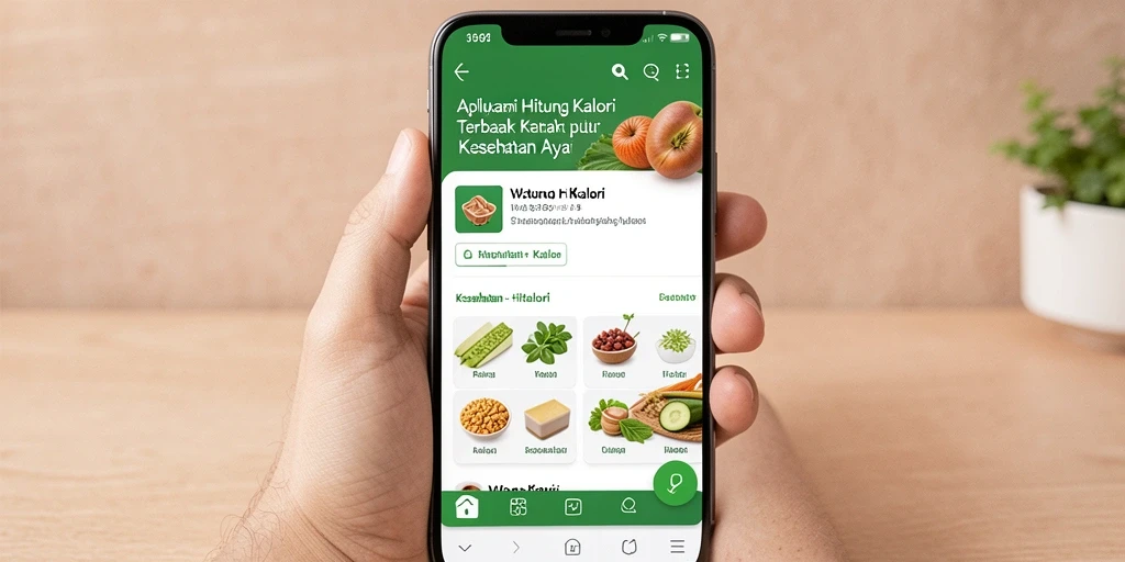 Tampilan antarmuka WA369 saat menghitung kalori makanan.